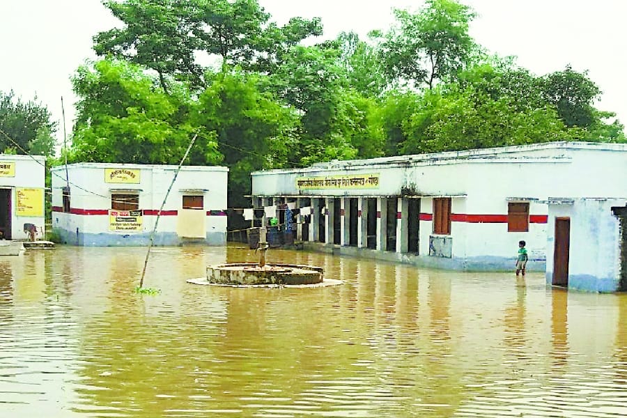 flood effects many villages in Uttar Pradesh.