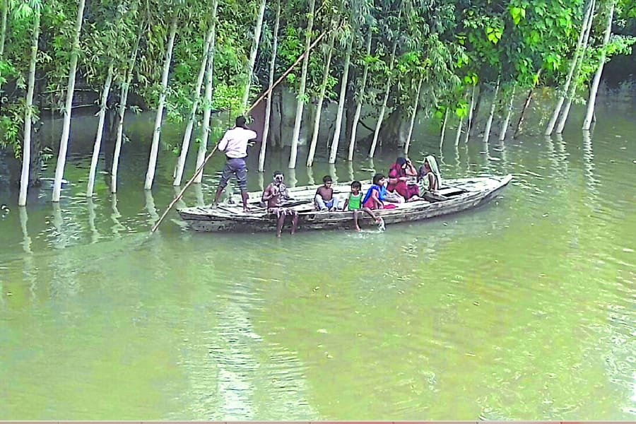 flood effects many villages in Uttar Pradesh.