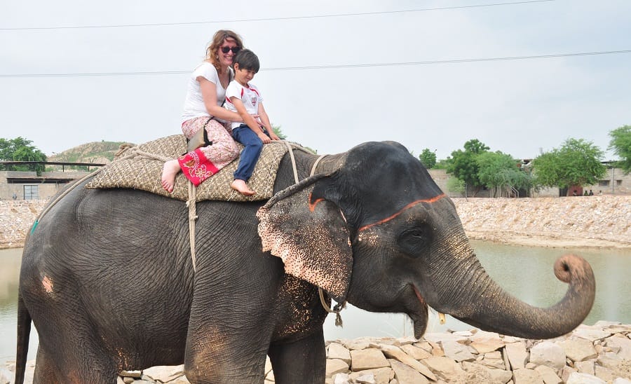 Many tourists arrived at Hathi village