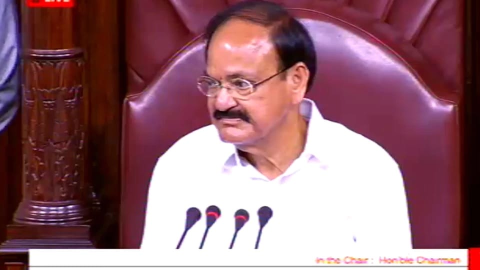 pm modi praises vice president naidu in rajya sabha