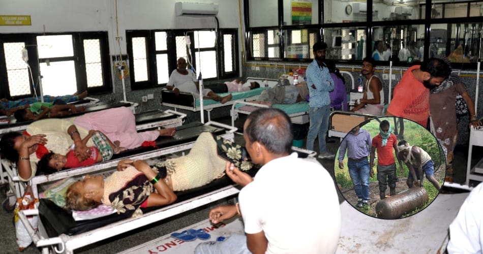 Five hospitalised after chlorine gas leak from waterworks