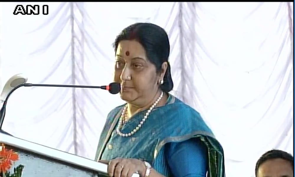Sushma swaraj speaks in India@70, says-India never seen power transfer by bullets