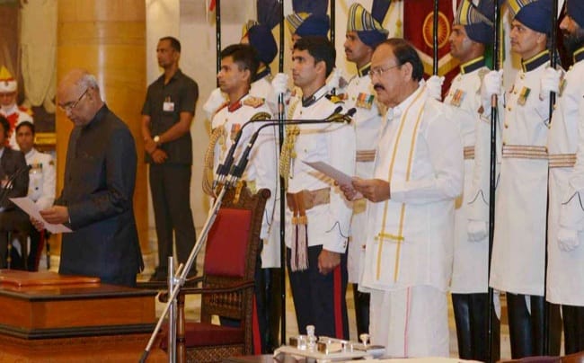 venkaiah naidu became india's 13th vice president
