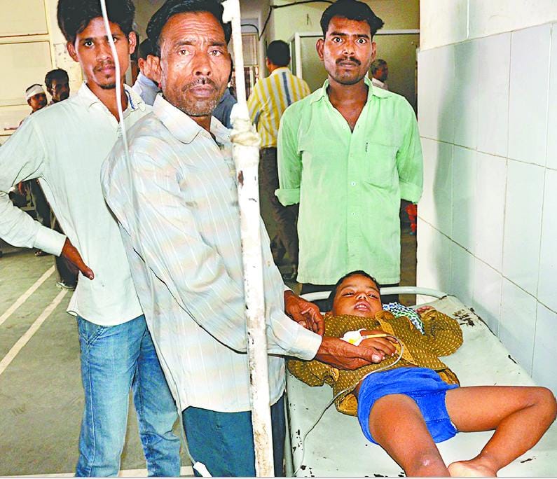 Three innocent admited on the symptoms of JE