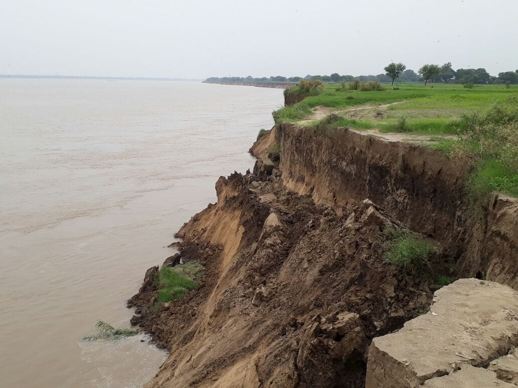 Land cut in front of eyes