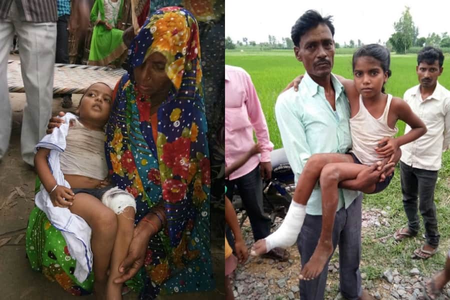 four kids died because of wall collapsed in sitapur.