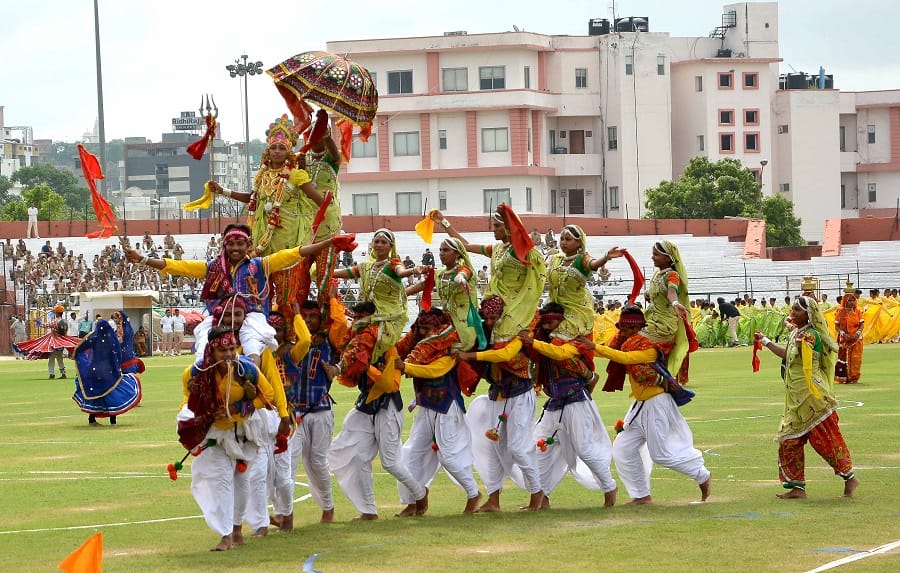 final rehearsal took place in sms stadium of jaipur before 71st independence day 