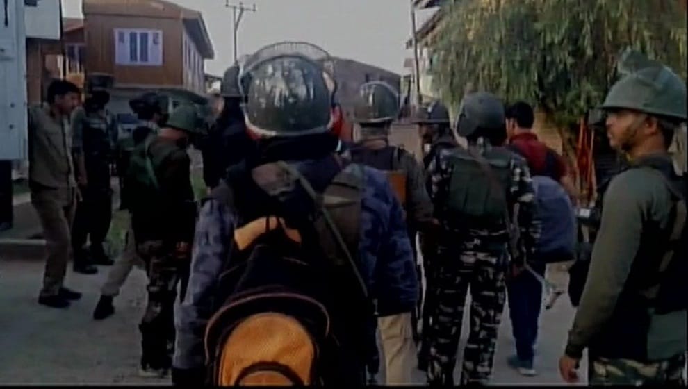 encounter between security forces & terrorists in Awneera village of jammu and kashmir
