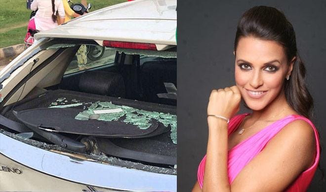 Neha Dhupia Met With An Accident In Chandigarh