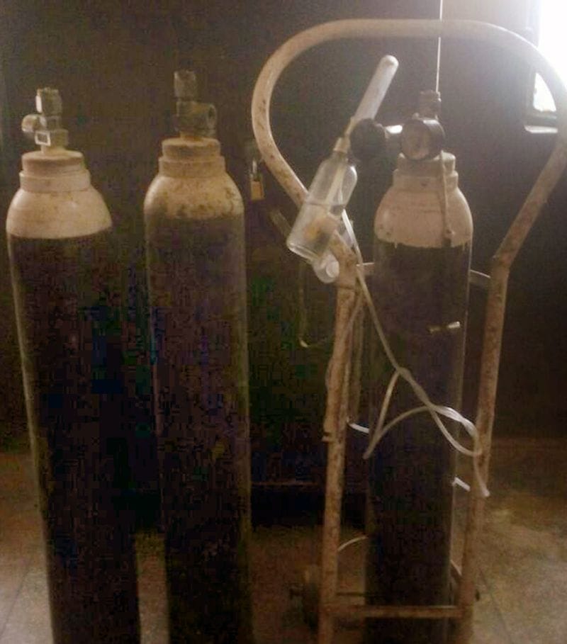 oxygen cylinder not working in varanasi womens hospital