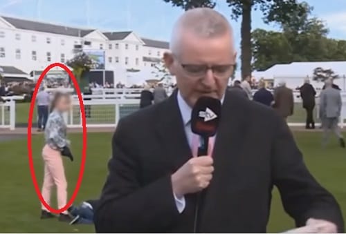 Funny video of girl dragging boy on live tv In South Lanarkshire OF Scotland