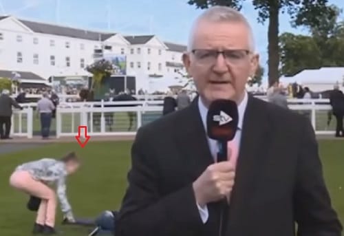 Funny video of girl dragging boy on live tv In South Lanarkshire OF Scotland