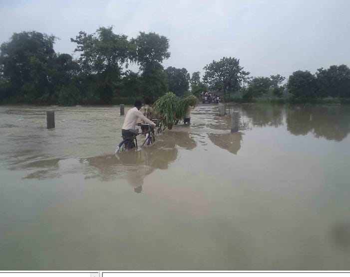 Goudi Purva-Thakur Purva Marg cut, many villages surrounded by water