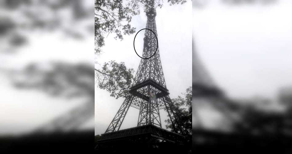 chandigarh two boys climbed on the Eiffel tower to drink wine