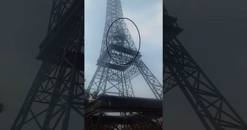 chandigarh geri route, youth drinking alcohol on the Eiffel tower