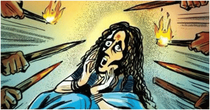 woman brutally killed by her relatives after she called a witch 