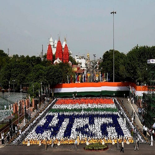 full dress rehearsal on the on the occasion of independence day at red fort delhi