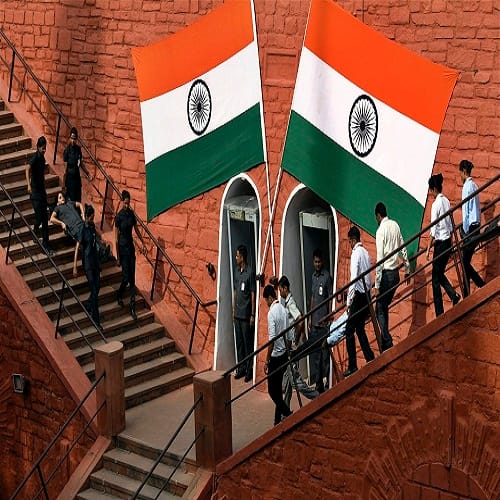 full dress rehearsal on the on the occasion of independence day at red fort delhi