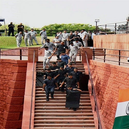 full dress rehearsal on the on the occasion of independence day at red fort delhi