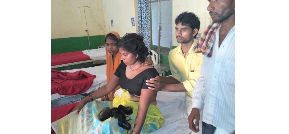 Himachal solan woman hair chopped off