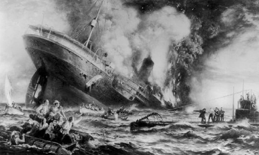  A ship which was immersed by German submarine 