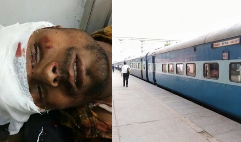 two men thrown out of train in palwal one died in delhi agra passenger train