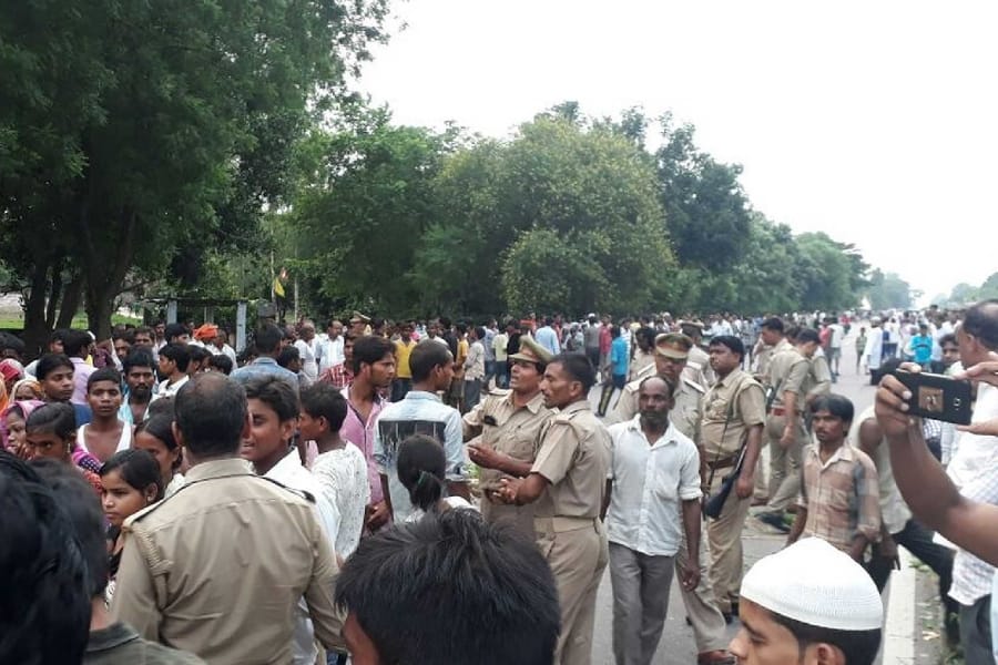 four children died in an accident in sitapur.
