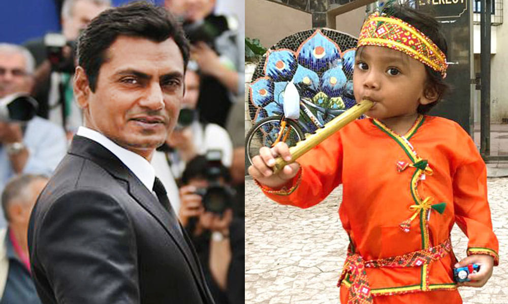Nawazuddin Siddiqui Son Dress Up As Lod Krishna On The Occasion Of Janmashtami