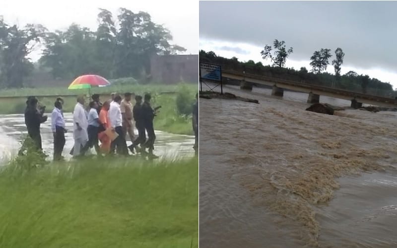 up cm reaches shravasti to investigate flood