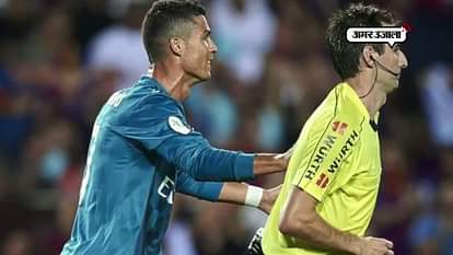 Cristiano Ronaldo suspended for five games, on the charges to push back to the referee