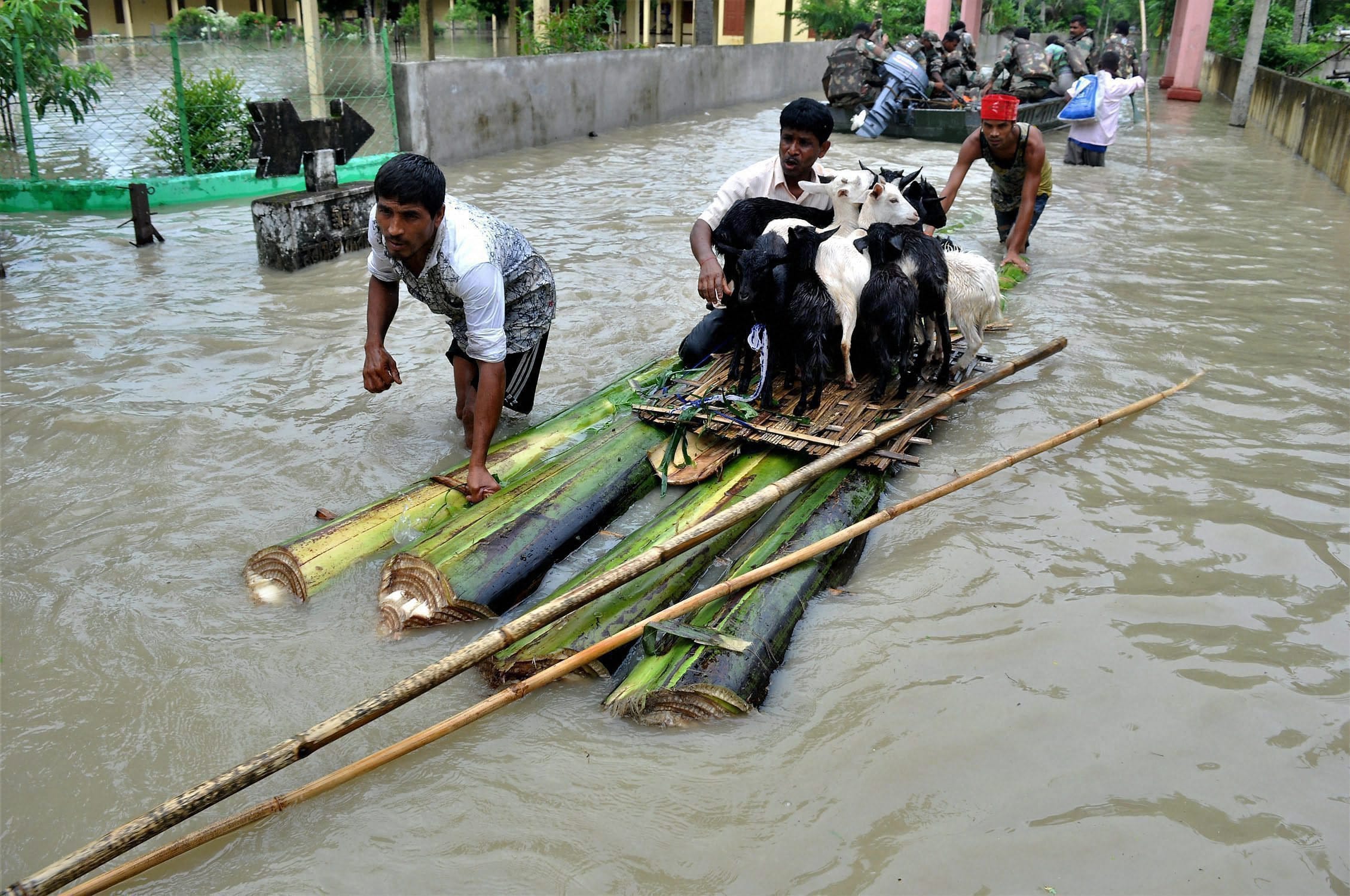 Photos that show the fatal nature Of the floods in assam bihar and up