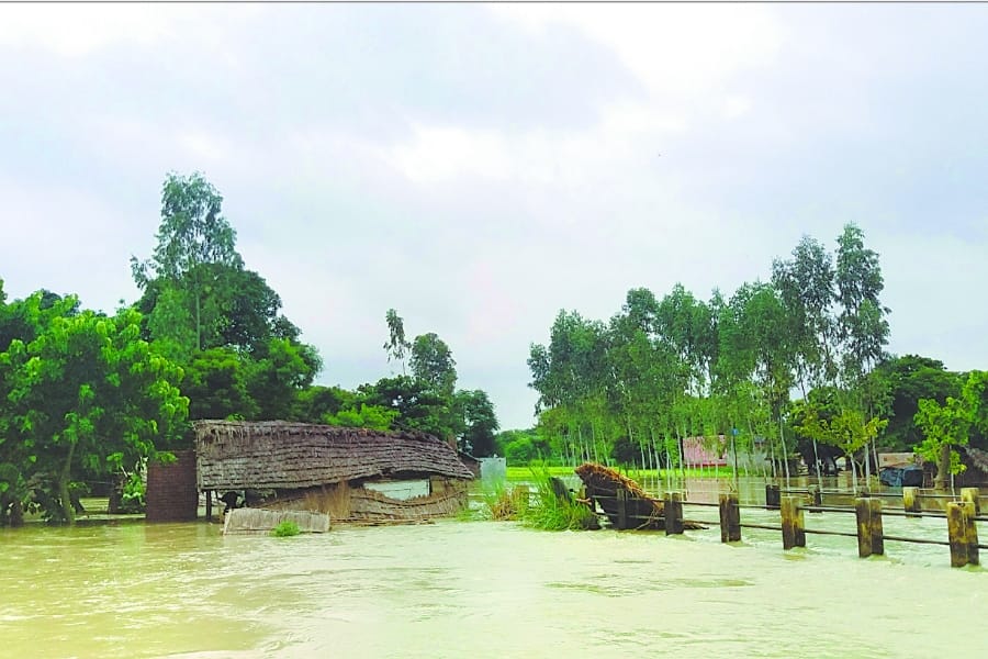 flood becomes disastrous in districts in Uttar Pradesh.