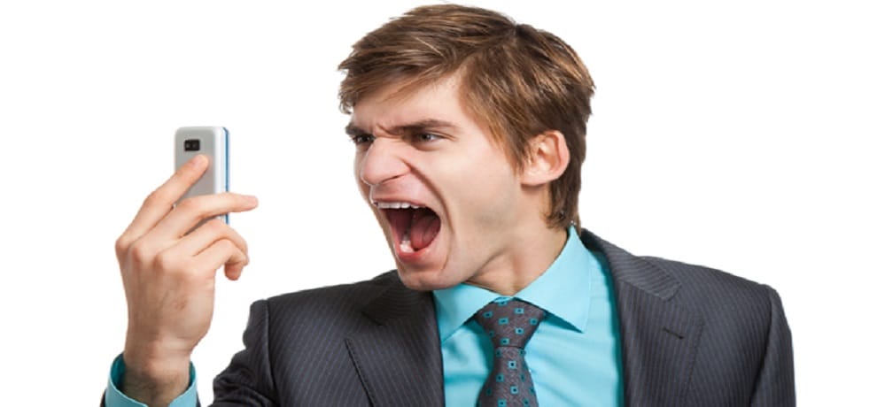 False youth hanging on the phone from wife