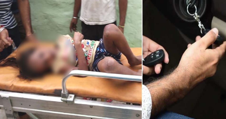 Moga child death due to center lock of car