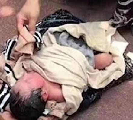 newborn baby in plastic bag sent by courier to orphanage in china 