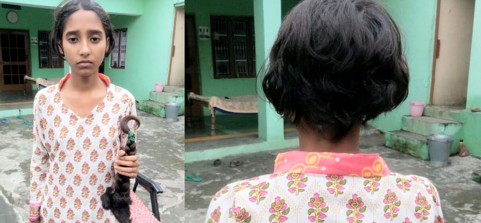 Himachal Kangra girl hair had been chopped off
