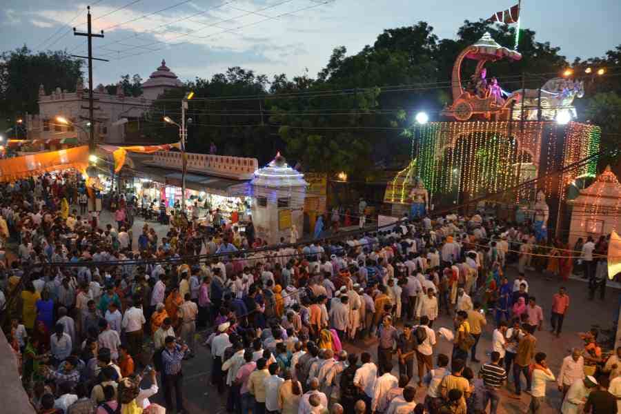 shree krishna janmsthan in mathura is decorated for birth of god