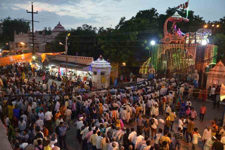 shree krishna janmsthan in mathura is decorated for birth of god