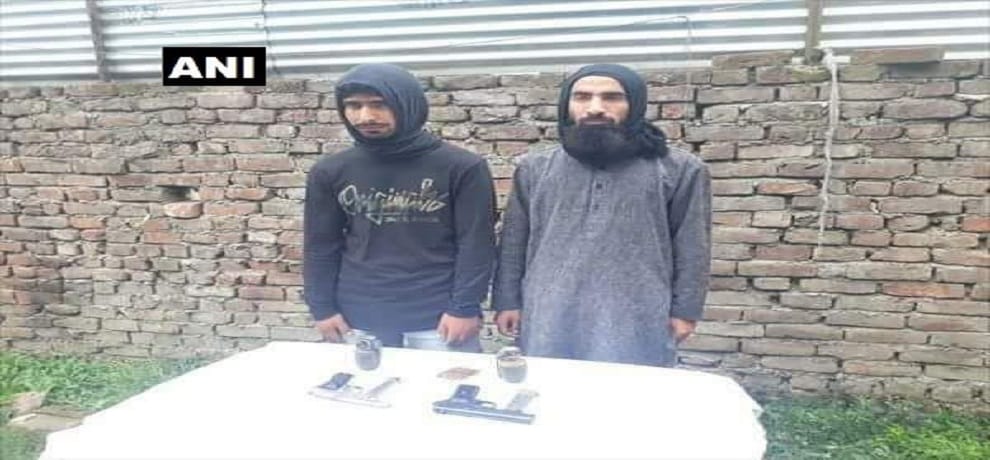 Security forces arrested two terrorists of Harkat-ul-Mujahideen from Handwara