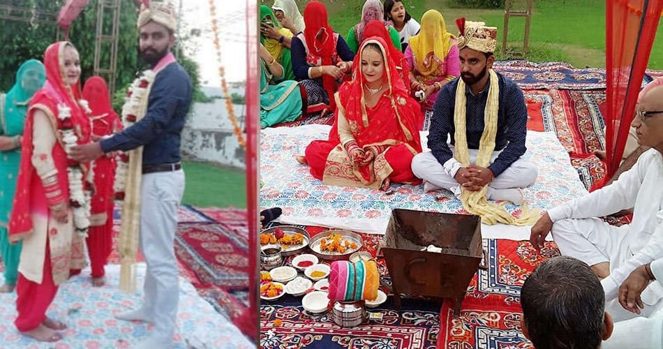 facebook love story, unique marriage, russian girl weds indian boy