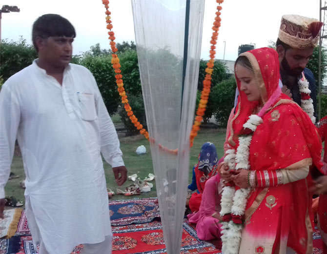facebook love story, unique marriage, russian girl weds indian boy
