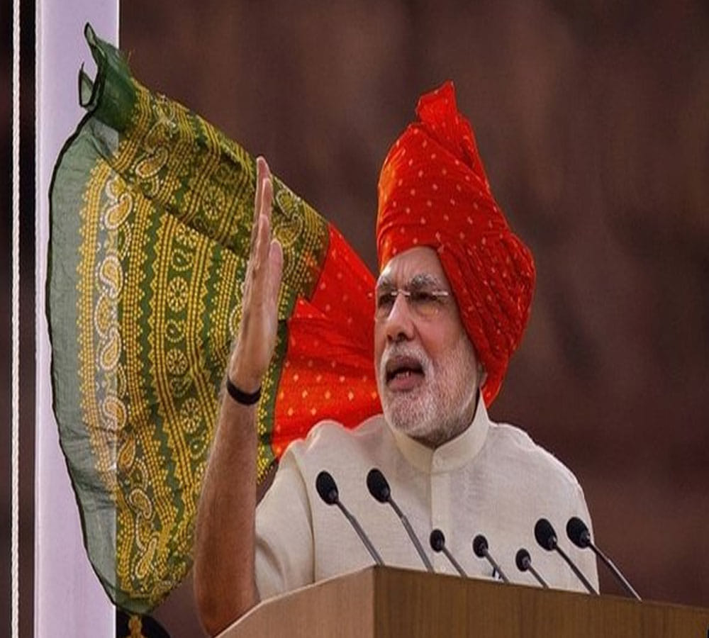 Over the last 5 years Modi with these colourful turbans deliver the Independence Day speech