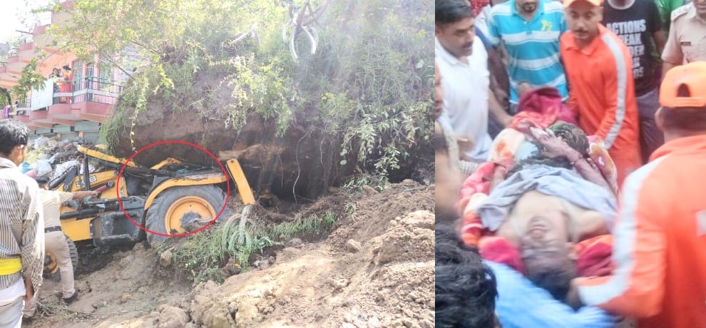 Himachal Solan JCB driver trapped under rock for sixteen hours rescued