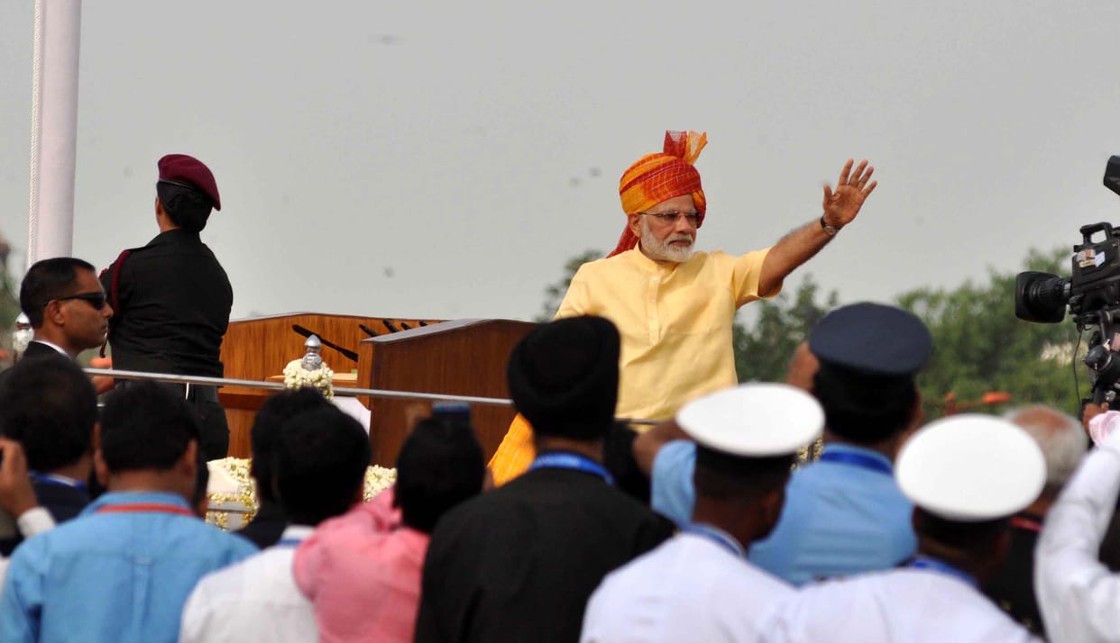 central government instructed authorities to present in Red Fort to celebrate independence day