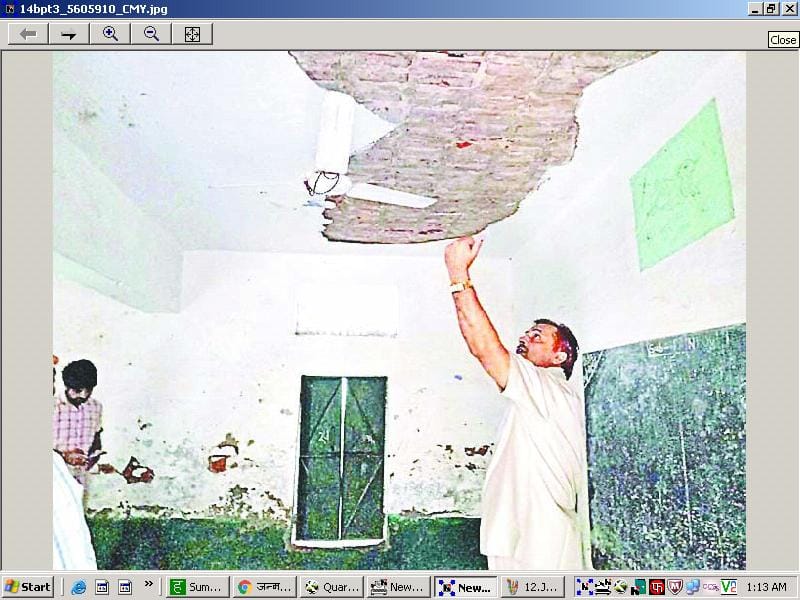 Schoolgirl injured school plaster falls