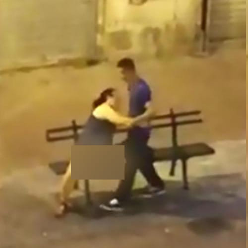 drunk women started having Intimate in public place with boyfriend