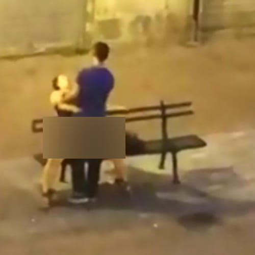drunk women started having Intimate in public place with boyfriend