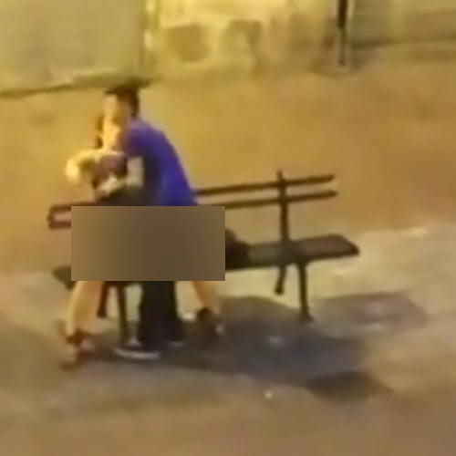drunk women started having Intimate in public place with boyfriend