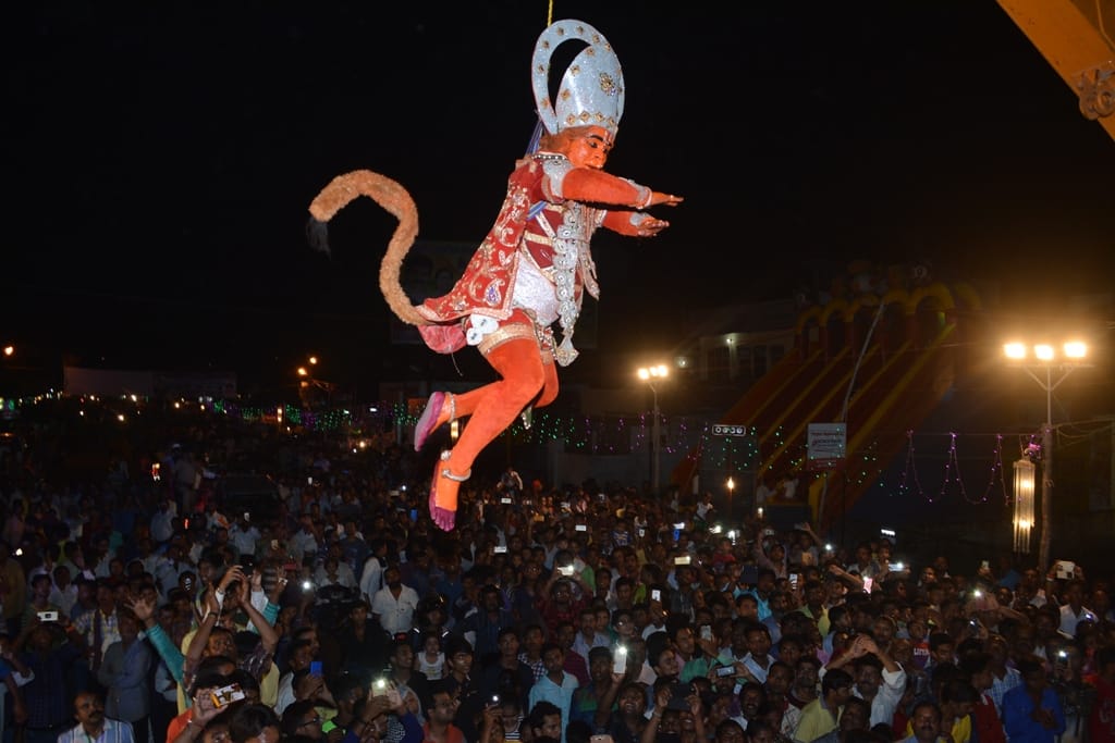 Performance in Hanuman costumes