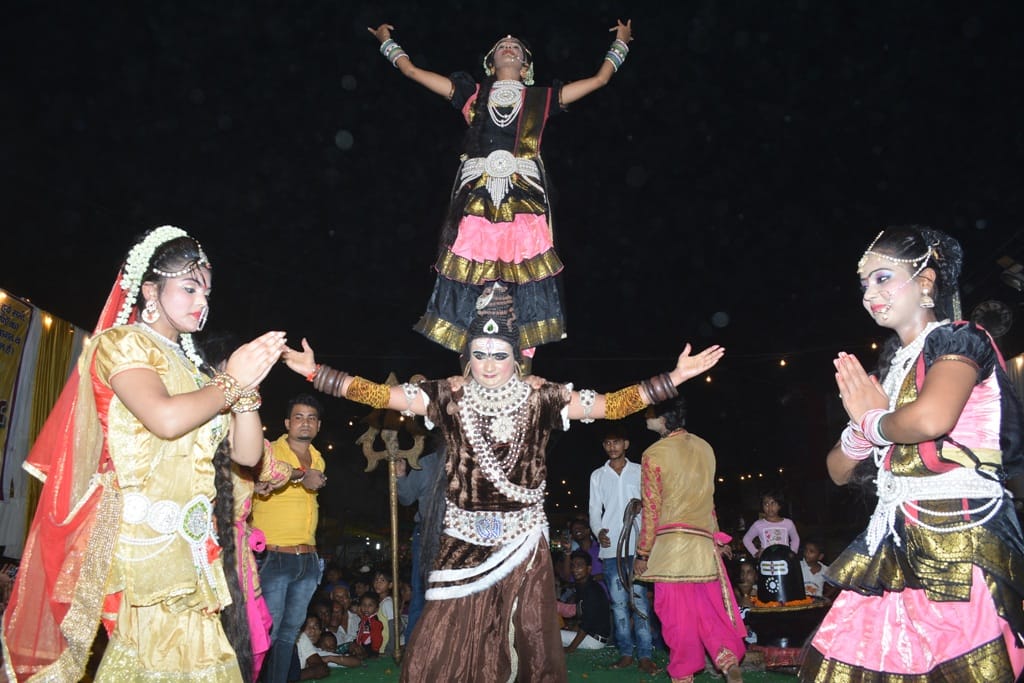 Performance in Hanuman costumes